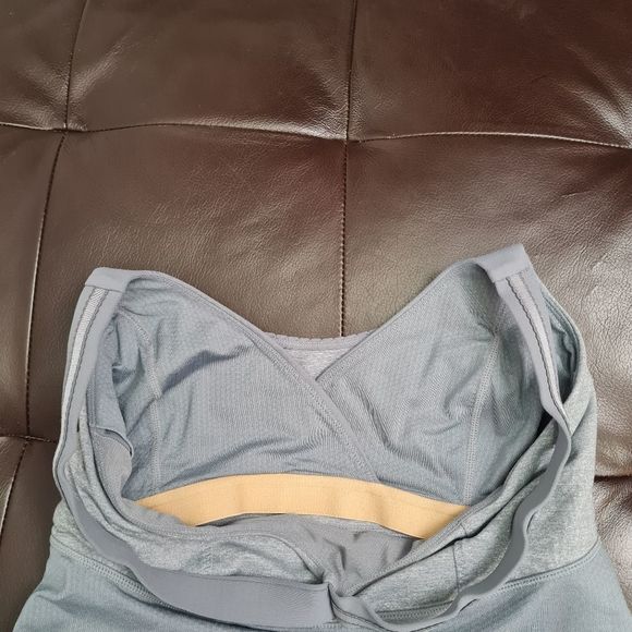 Lululemon Women Cross My Heart Tank Top Heathered Blurred Gray Size 8 - Picture 16 of 16